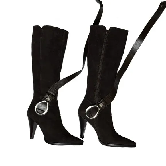 Antonio Melani Knee-High boots - Women's Size 8M - Original Buckles - Light Wear - Picture 9 of 9